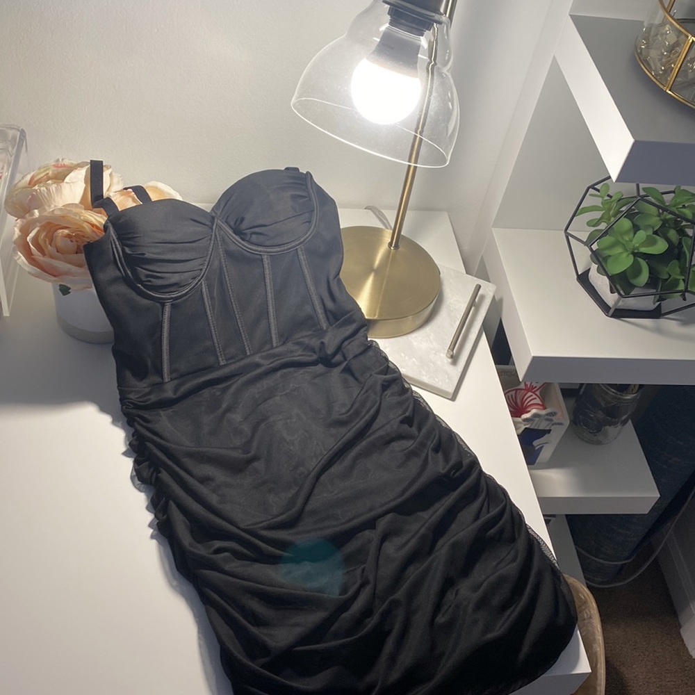 Sexy little black dress with corset top from Rosedress